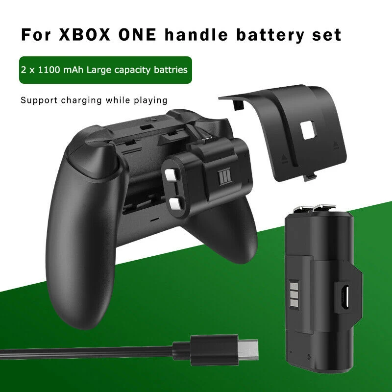 2x 1100 Mah Battery Charging Kit For Xbox One X/s/lite Wireless Gamepad