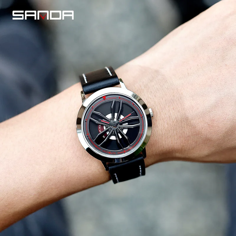 

SANDA Hot Selling Fortunes Fashion And Personality MEN'S Watch Creative Students Waterproof Genuine Leather Sports Watch