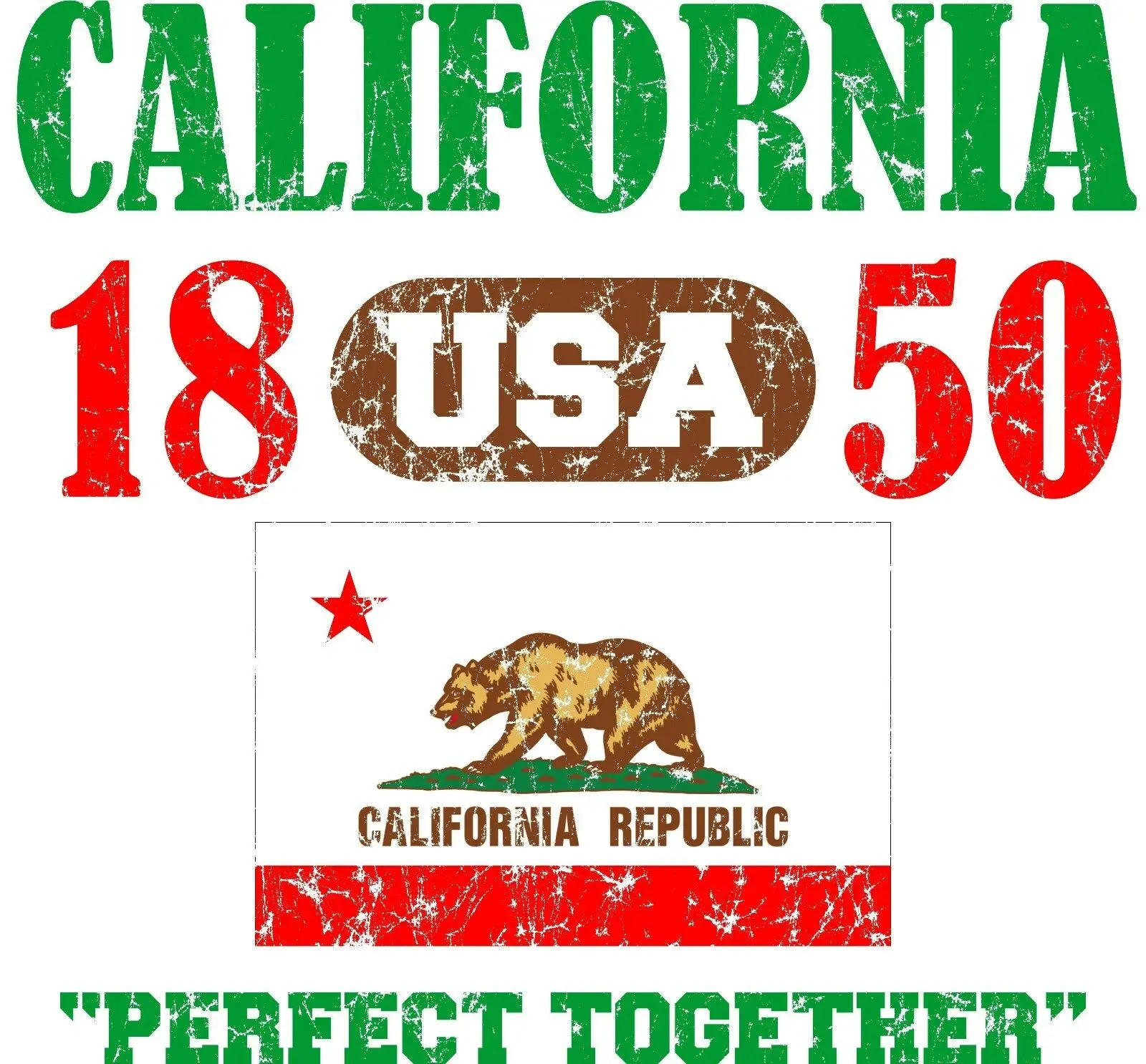 Коннектикут/США 1788 statuhood "PERFECT TOGETHER" DISTRESSED "Толстовка С Карманами