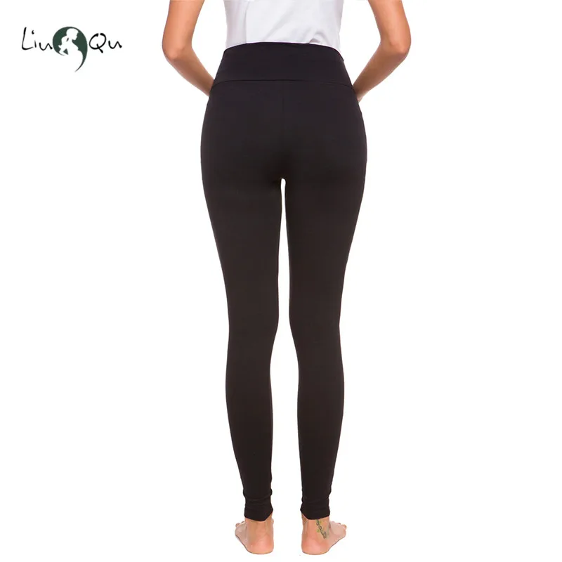 Maternity Women's Maternity Full Length French Terry Secret Fit Belly Leggings Elastic Stretch Soft Sports Pants Yoga Pants