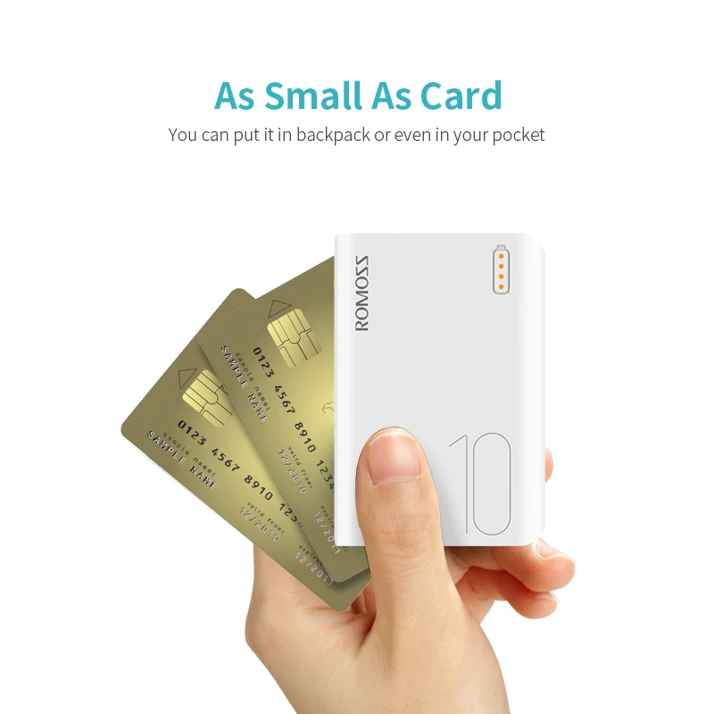 Günstige Romoss Sense4 Mini Power Bank 10000mAh Schnelle Ladung Power 10000mAh Tragbare Externe Batterie Ladegerät Für iPhone Xiaomi Huawei