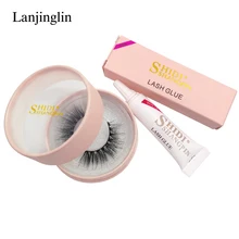 LANJINGLIN клей для ресниц 1 шт. накладные ресницы клей 1 пара норковые ресницы 3D натуральные ресницы для наращивания 1 комплект инструмент для макияжа#71G4