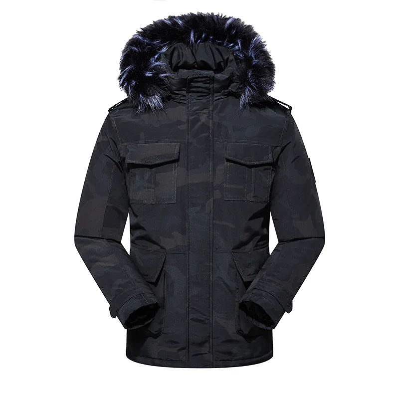 Men Winter Warm Long Jackets With Fur Collar Thick Thermal Parka For Male Coats Size L-5XL Windbreak (7)