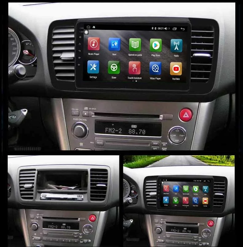 Legacy Outback Octa Core 9.66Inch Tesla 4+64G Multimedia Player 1Din Android Car Radio For Subaru L
