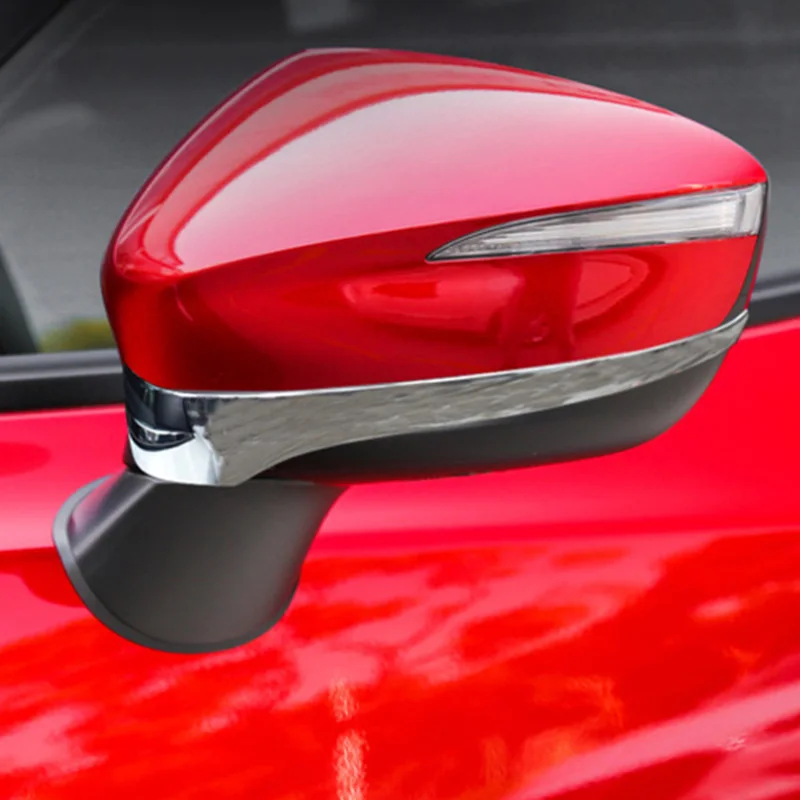 Для Mazda CX-3 CX3 хромированная накладка на зеркало заднего вида для боковой двери автомобиля, аксессуары для внешней отделки