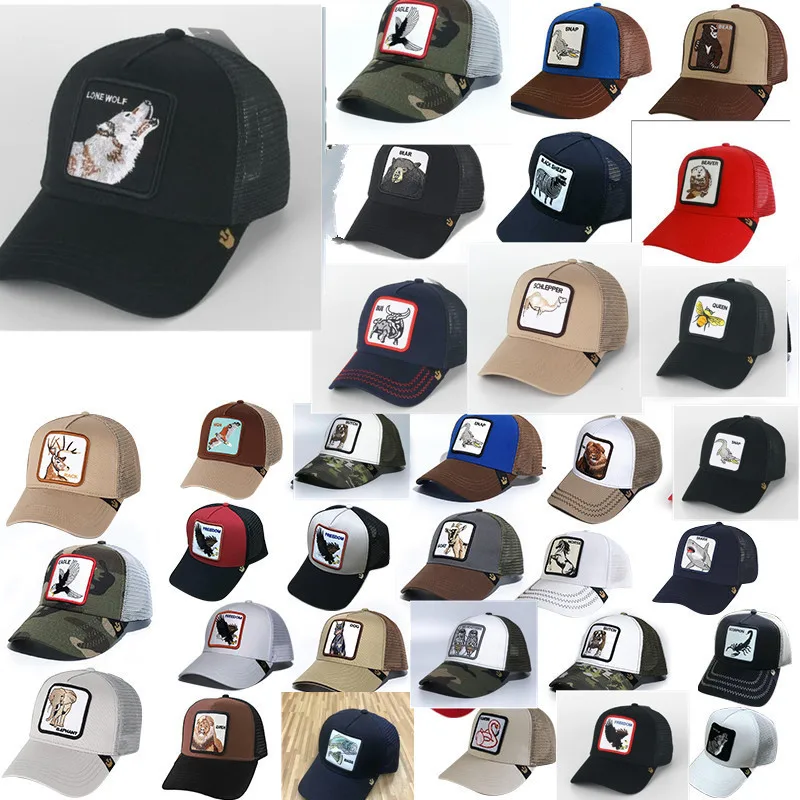 

NEW Sell New Baseball Cap Animal Embroidery Anime Cute Embroidery Summer Mesh Men's Ms. Outdoor Sunshade Truck Driver hats