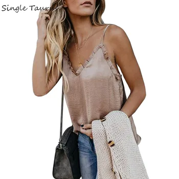 

V Neck Tanks Tops and Tees Women Strreetwear Loose Sleeveless Causal Black Womens Clothing Summer Tee Shirts Black Tops Camisa