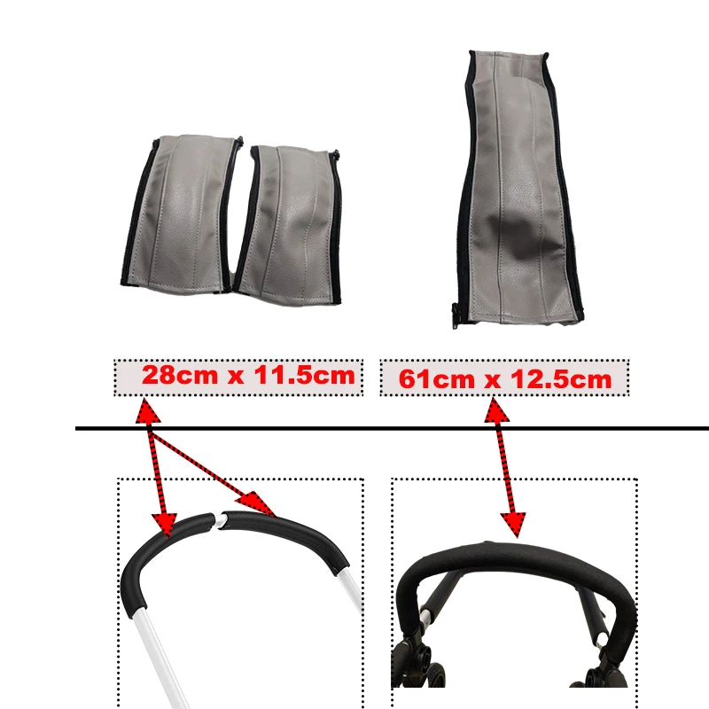 baby stroller accessories best Strollers Handle Cover For Bugaboo Cameleon 1 2 3 / 3 Plus Pram Pu Leather Case Cover Armrest Bumber Covers Stroller Accessories baby stroller cover for winter Baby Strollers