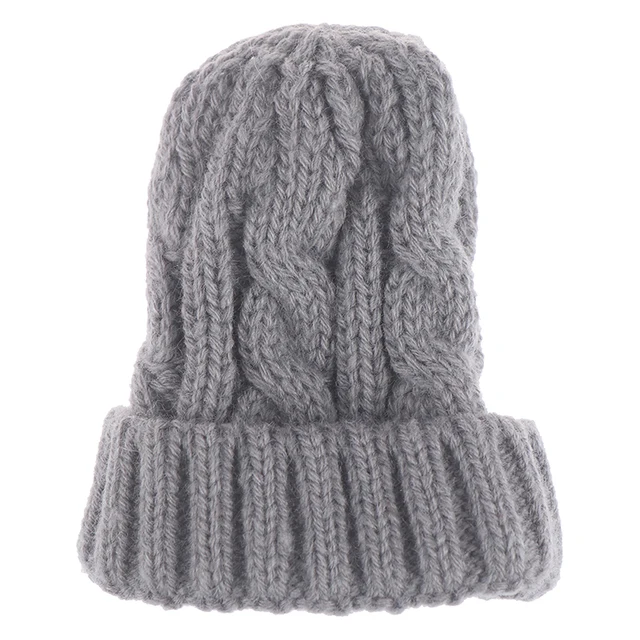 1/2/10pcs Random Knitted Hat Cute Doll Cap Fashion Colourful Headwear Accessories Mini Decorative Christmas Hat Scarf Towel Gray