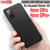 Coque de protection arrière en TPU souple, ultra-mince, noir, mat, pour huawei honour 30 pro + couqe ► Photo 1/6