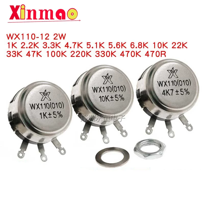 Потенциометр с одной катушкой WX110 010 1 Вт 470R 1K 2к2 5k6 10K 4 7 K 22K 3 K3 шт. | Обустройство