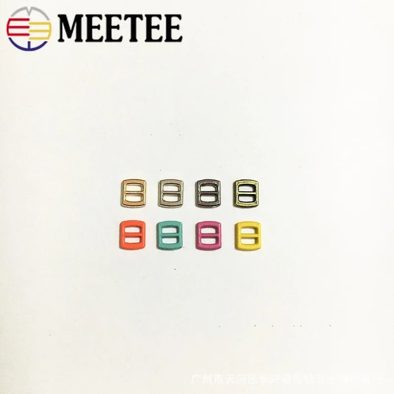 Meetee 100/200 шт ID3mm Мини Tri-скользящая Пряжка детские игрушки кукла пояс двухщелевая Пряжка DIY ручной детская одежда аксессуары для декора