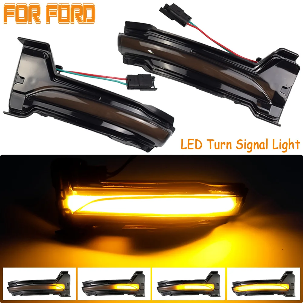 

2pcs LED Side Wing Rearview Mirror Dynamic Indicator Flowing Turn Signal Blinker Repeater Light For Ford Focus Mk4 Ab Bj 2019-20