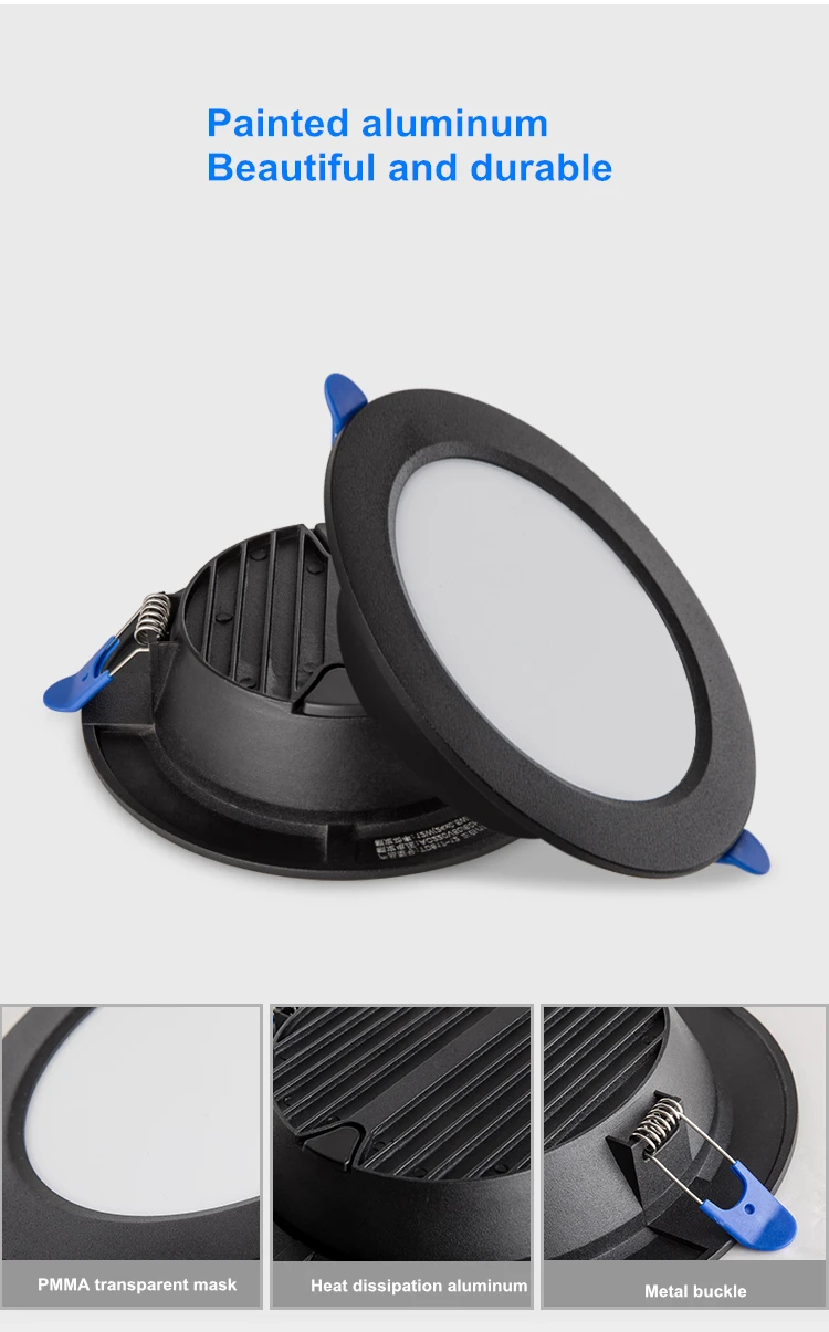 Round LED ultra-thin downlight embedded household 5W 7W 10W 12W 15W 20W 25w 30W living room aisle