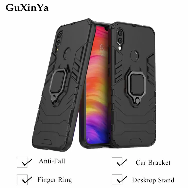 Чехол для Xiaomi Redmi Note 7 Pro Роскошные Защитные чехлы с магнитными кольцами чехол 6 3