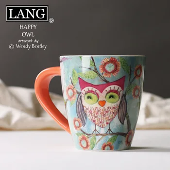 

Cartoon Cute Coffee Mug Creative Nordic Ceramic Hand Painted Personnalisable High Capacity Mug Caneca Drinkware Kitchen DB60MK