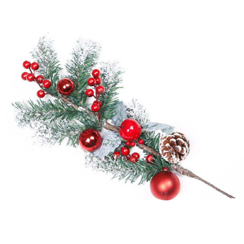 1 шт. рождественские красные ягодные стебли, искусственная сосна, выбор для дома, Рождественские елки, украшения для праздника, вечеринки, праздника, комнаты, украшения