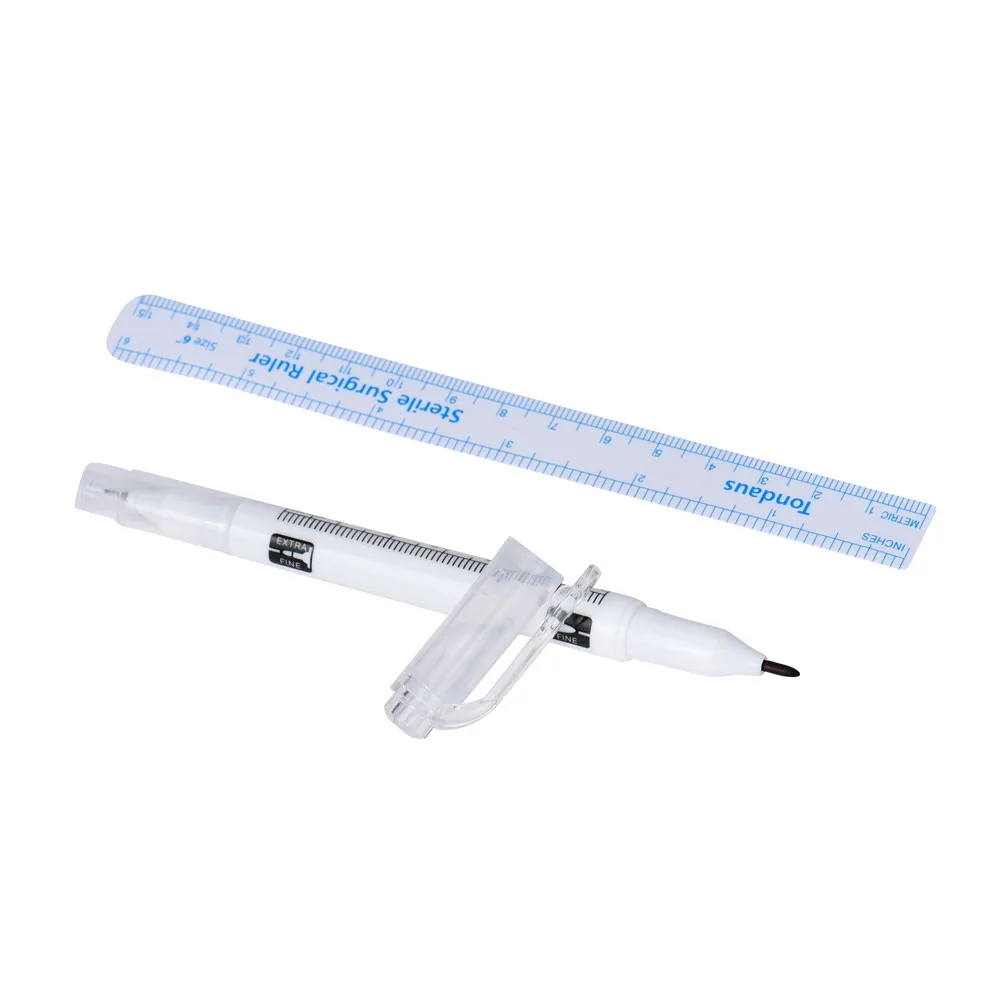 1 шт. хирургический маркер для кожи Маркер для бровей ручка для татуировки кожи Маркер ручка с измерительной линейкой микроблейдинг позиционные сверла 109