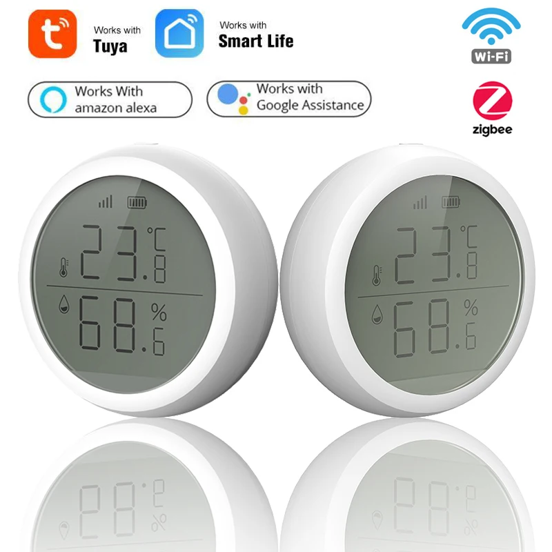 Tuya Zigbee Thermometer And Hygrometer Sensor With LCD Screen Indoor