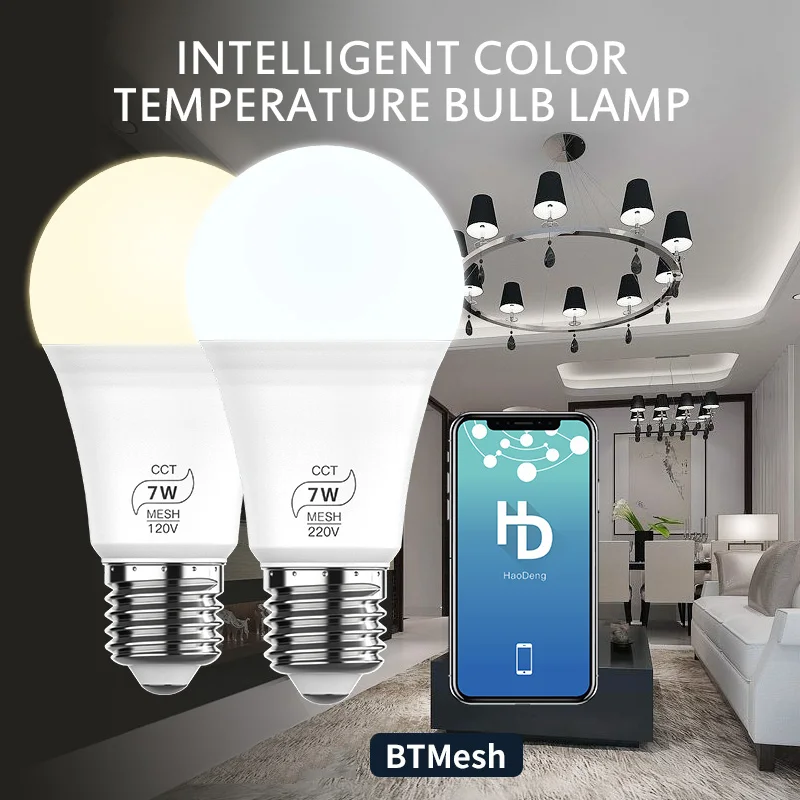 Bluetooth 7 Вт RGBW Светодиодная лампа BT сетка Группа Смарт Светодиодный светильник