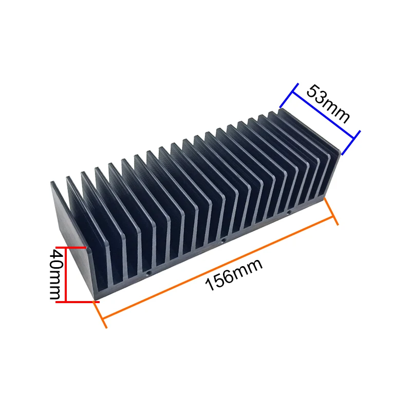 Dissipador de Calor de Alumínio Espessamento para Power Ghxamp Amplificador Especial Amp 155*50*40mm Preto Oxidado 1pc Lm3886 Tda7293 - Image 5