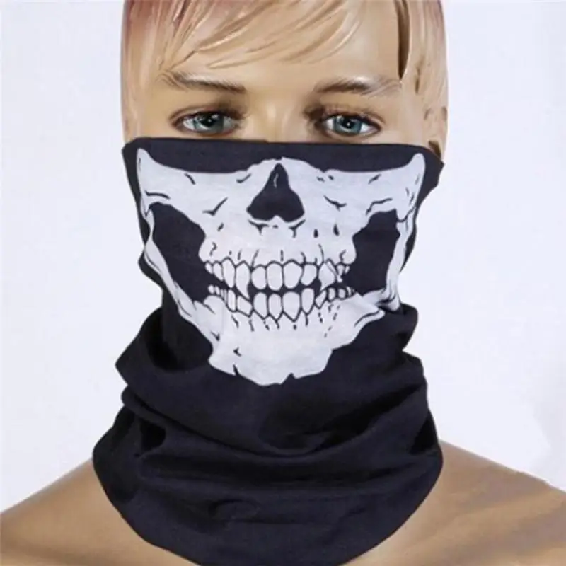Страшный фестиваль череп Хэллоуин маски нижняя половина лица маска шарф со скелетом перчатка Набор полиэстер Забавный костюм для косплея
