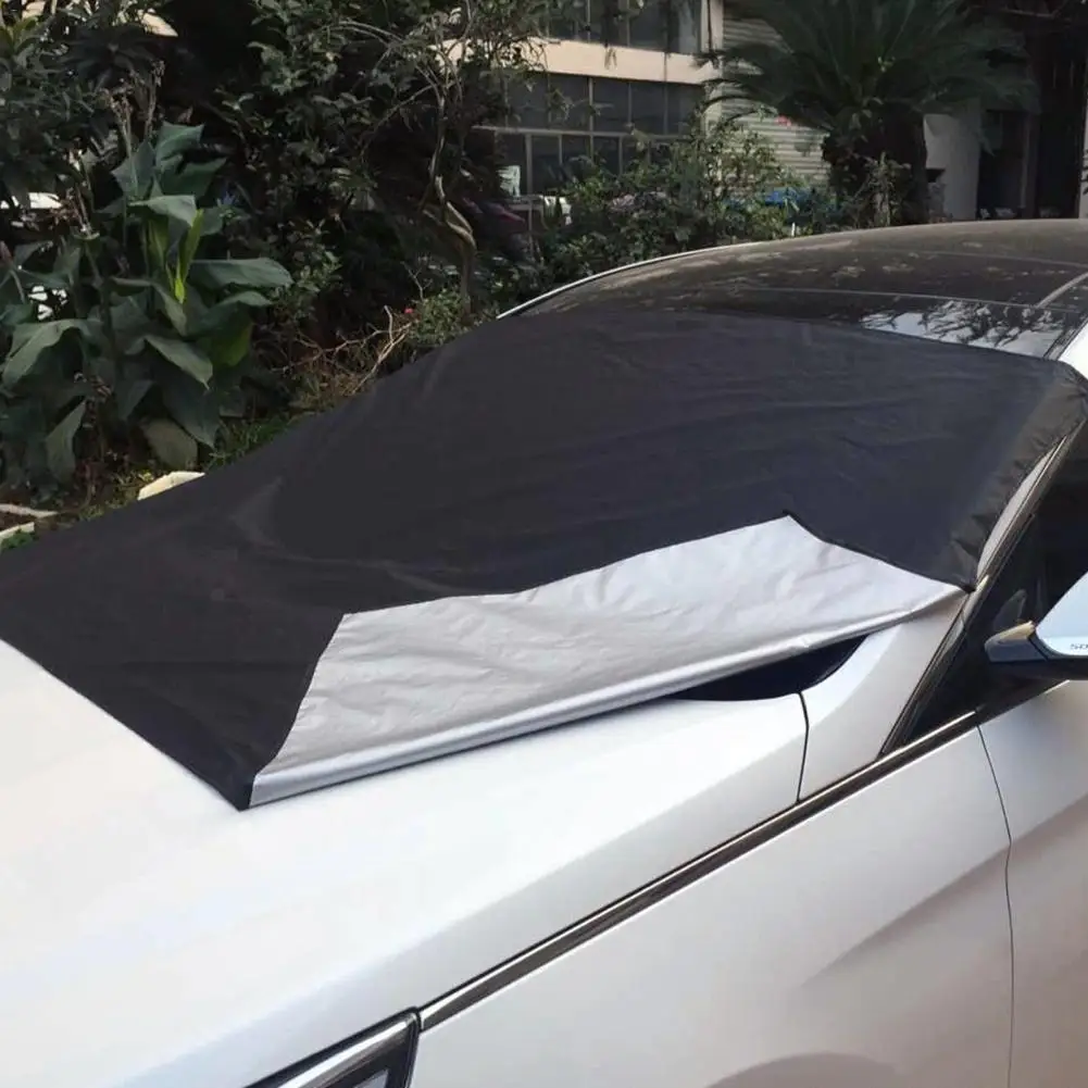 210*120 см автомобильные чехлы на лобовое стекло для снега Ual-use Sun UV Rain Shade Cover зимний Снежный лед защита от пыли на лобовое стекло снежное покрытие