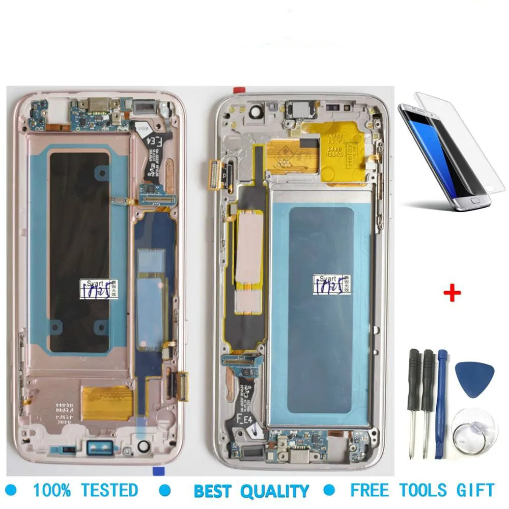 

Original SUPER AMOLED LCD Screen For Samsung Galaxy S7 Edge Screen G935 SM-G935F LCD Display Touch Digitizer Assembly with Frame