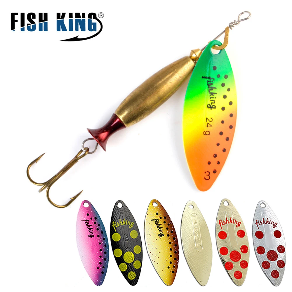 FISH KING Spinner przynęta przynęta długa obsada 18g 24g przynęta na łyżkę szczupak metalowa