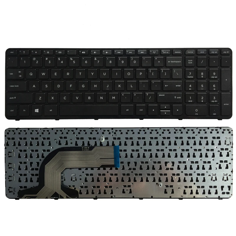 Клавиатура для ноутбука HP pavilion 15 N E 15E 15N T t N000 N100 N200 E000 E100 белая/черная с