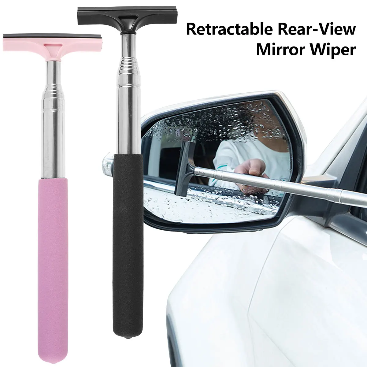Retractable Rearview Mirror Wiper Car Rearview Quickly Wipe Waterproof