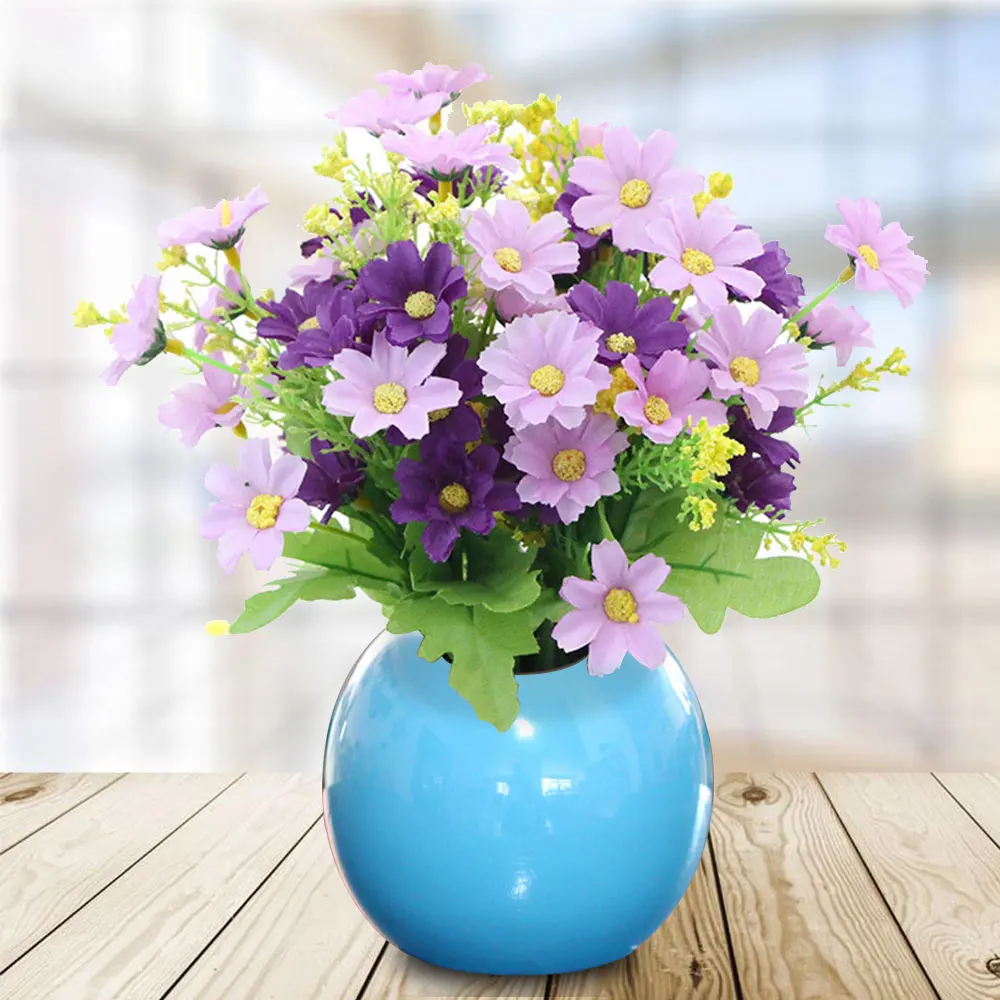 

Mini Vase Round Ball Ceramic Pottery Flower Pot Plant Office Decoration