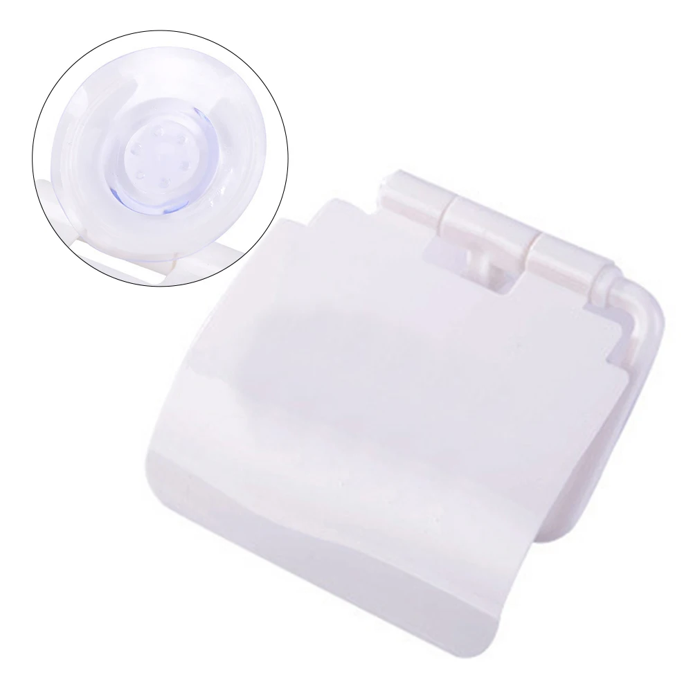 Tissue Holder Wall Mounted Bathroom Supplies No Drilling With Cover Portable Decorative Space Saving Strong Suction Roll Stand