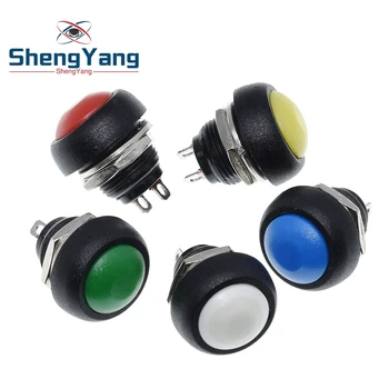 

5Pcs Mini 12mm Waterproof Momentary ON/OFF Push Button Round Switch PBS-33B For arduino