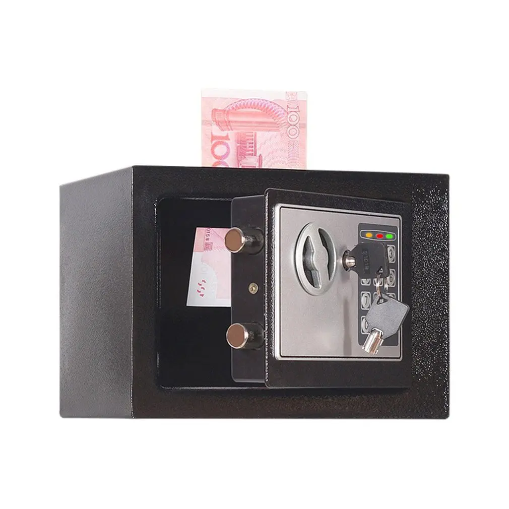 

Household 17E Small Safe Mini Wall Safe Deposit Box Bedside Table Password With Lock Insurance Box Gift