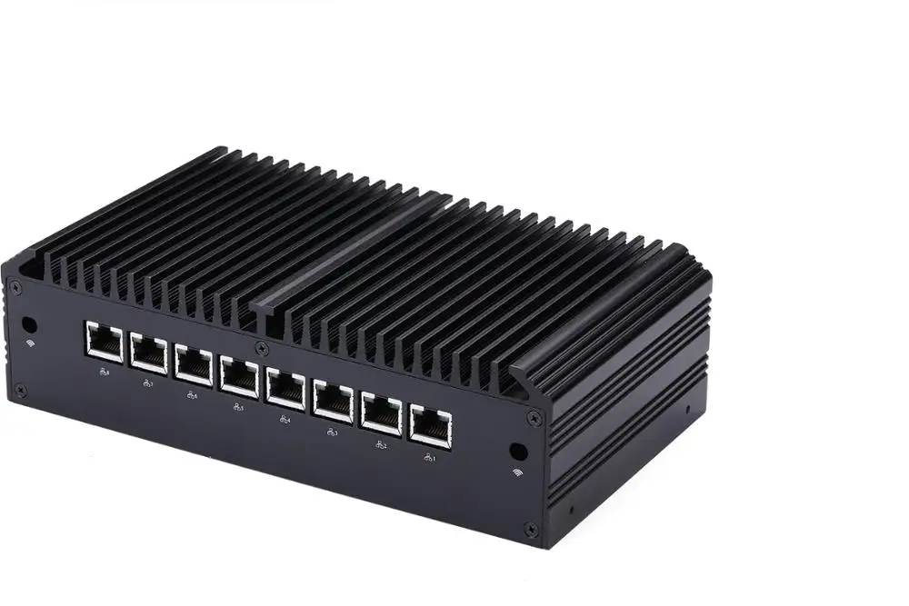 Latest New 8 Gigabit Lan Core i3 i5 i7 NIC Firewall Router AES-NI Fanless Computer,Support PFsense,Q800GE