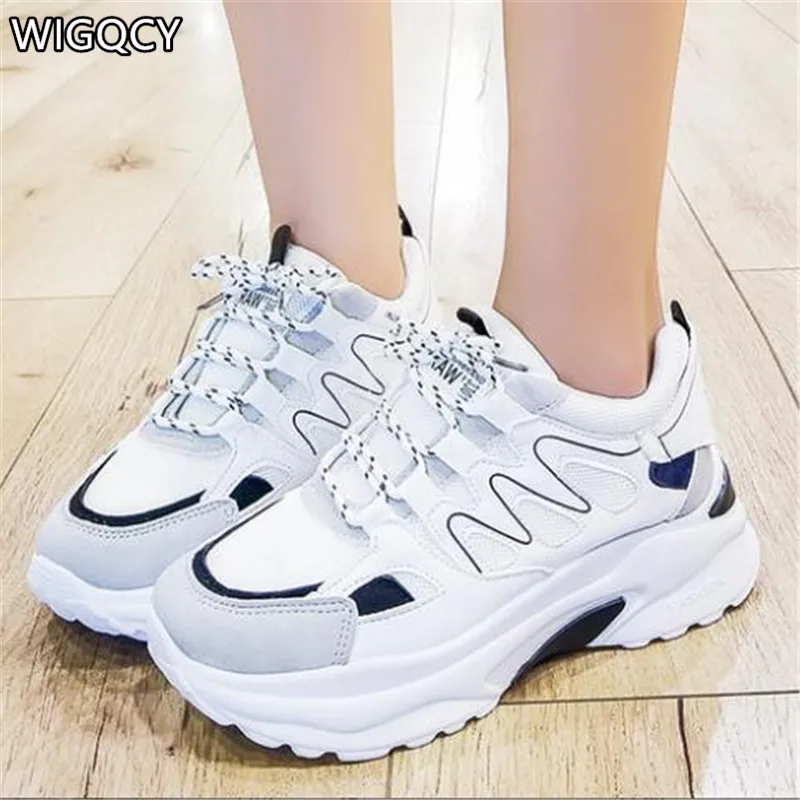 Женская спортивная обувь WIGQCY новинка весны и осени 2020 Корейская ulzzang flame Harajuku для
