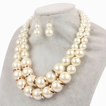 

Classic wedding decoration fashion luxury multi-layer pearl necklace temperament women's sweater chain
