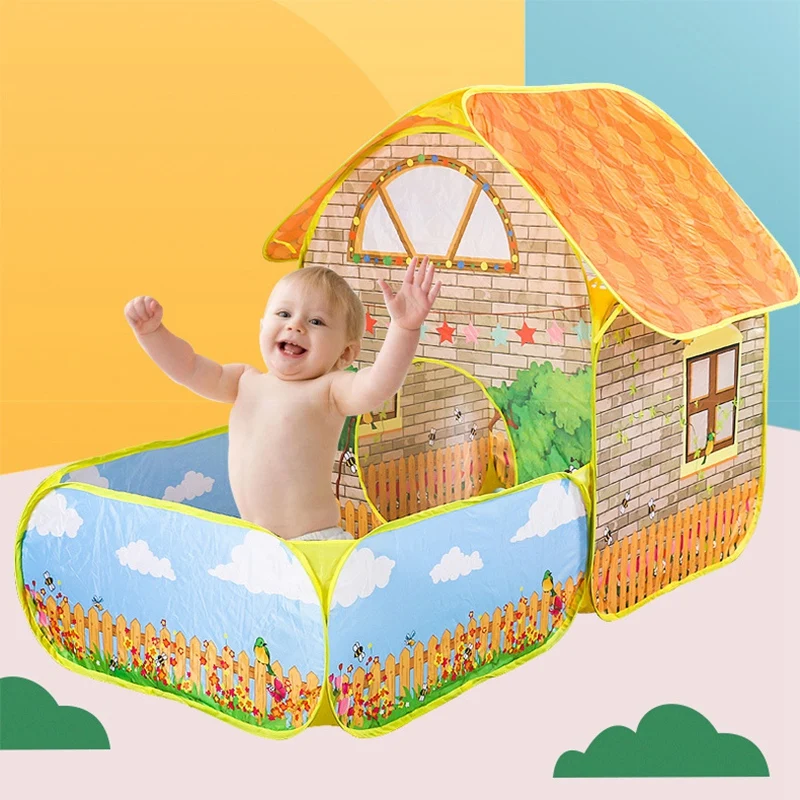 Kids Children Tent House with Courtyard Garden Crawling Folding Boys Girls Play Ball Pool | Игрушки и хобби
