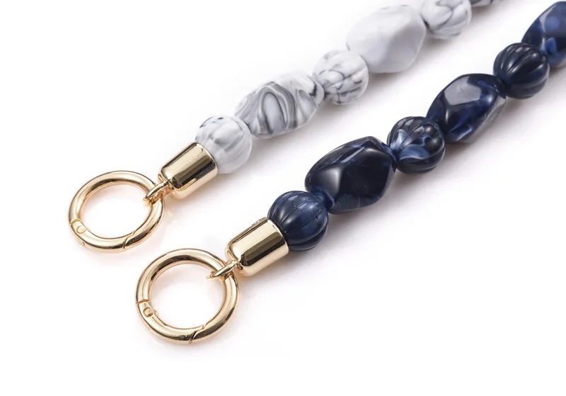 New gemstone beads short armband resin short strap single shoulder bag clutch strap qq568