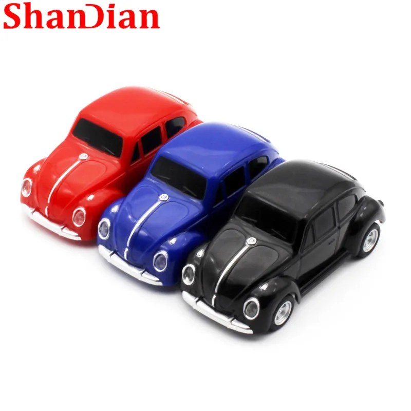 SHANDIAN mini Beetle модель автомобиля Флешка 4 ГБ 8 ГБ 16 ГБ 32 ГБ USB флэш-накопитель карта памяти, Флеш накопитель в подарок U диск