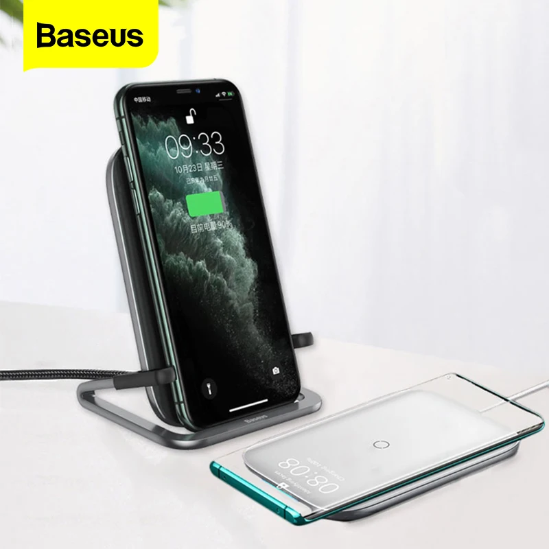 Baseus 15W Qi Wireless Charger For iPhone 11 Pro Xs Max Fast Wireless Charging Pad For Samsung S10 Xiaomi Mi 9 Induction Charger