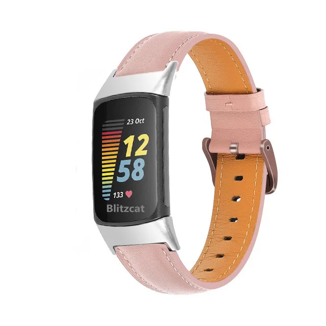 Leather Wrist Strap For Fitbit Charge 5 Band Smart Watch Accessorie For Fitbit Charge 4 Smart Wristband Strap Replacement Bands 
