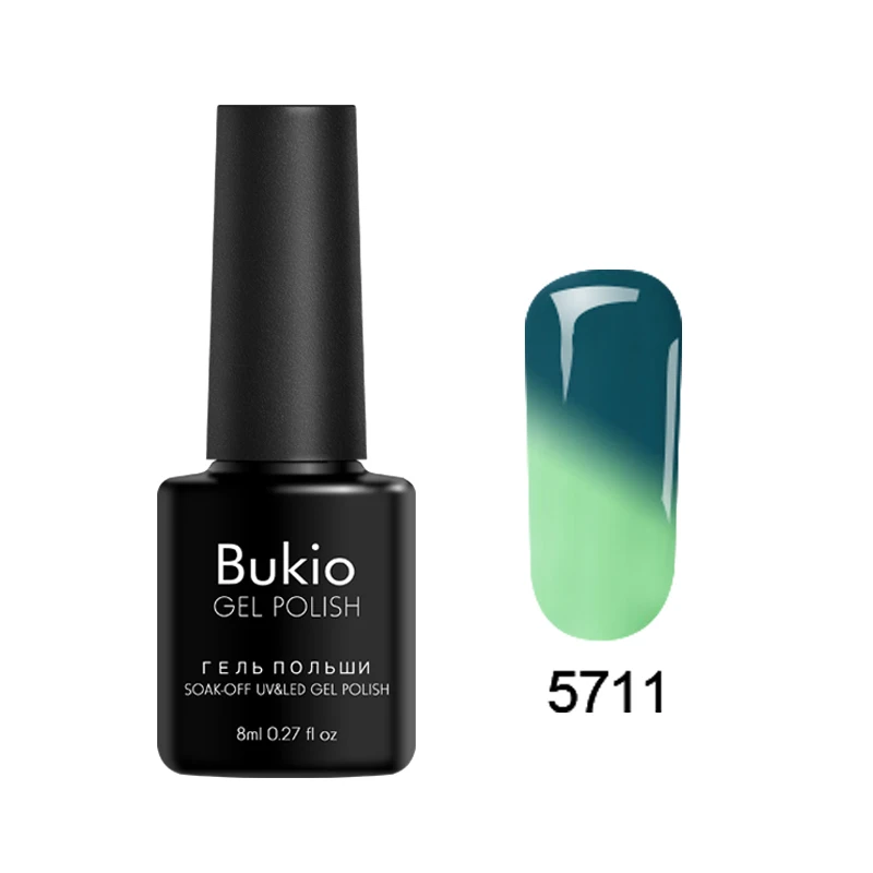 5711 Bukio изменение температуры Цветной Гель-лак для ногтей долговечный 29 цветов различные Хамелеон светодиодный лак для ногтей Высокое качество Гель-лак - Цвет: 5711