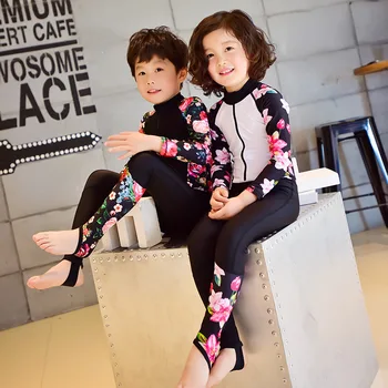 

Children's Swimsuit Kids Girls 2020 Swimwear For Children Clothes Bathing Suits Sun Long Sleeve Pants Waterproof Mother Animal