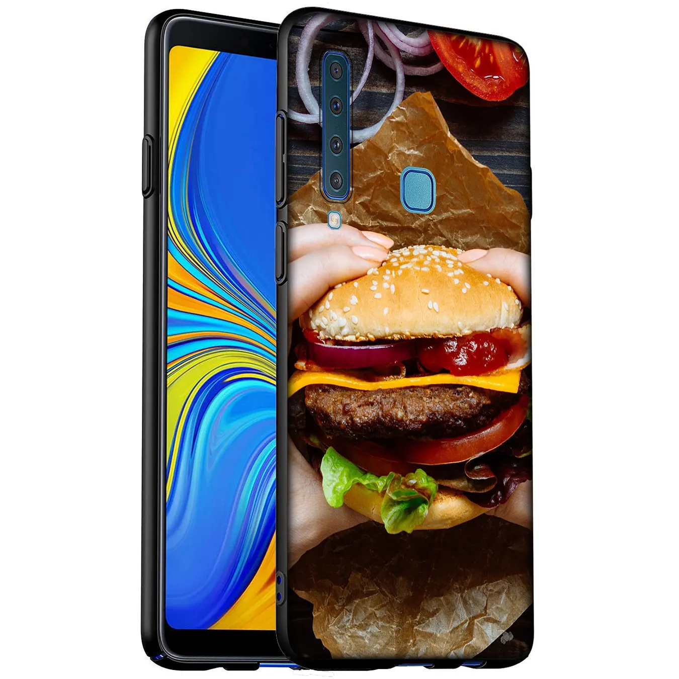Мягкий силиконовый чехол с гамбургерами для телефона Samsung Galaxy A6 A7 A8 A9 2018 A3 A5 2016 2017