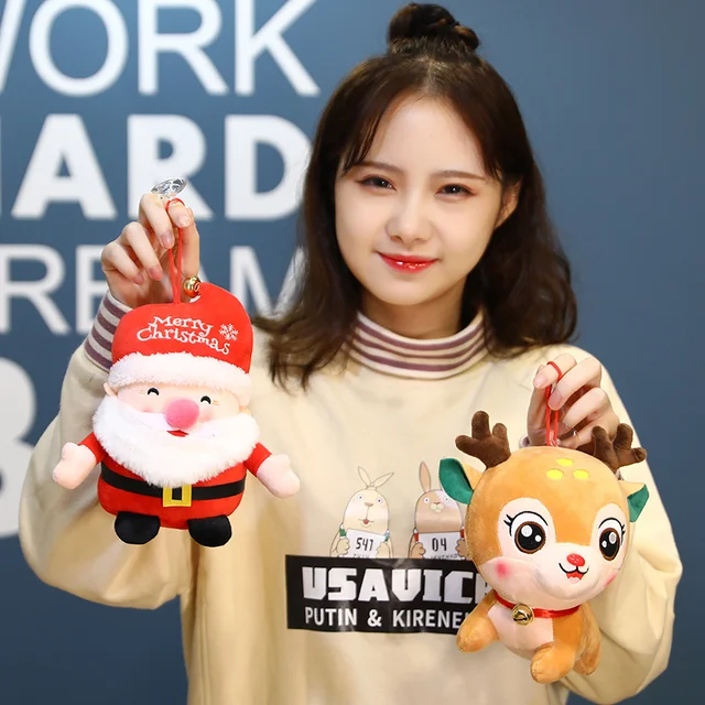 Christmas Dolls Tree Decor New Year Ornament Reindeer Santa Claus Decoration Merry Christma Children Gift Toy 20cm 1