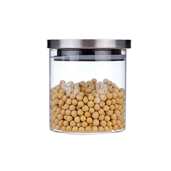 

1 Pc Glass Sealed Storage Tank Heat Resistant Clear Storage Can Storage Bottle for Seasoning Tea Leaves