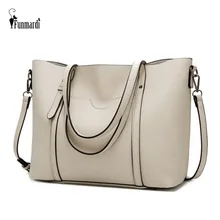 FUNMARDI Новое поступление большая женская сумка простая дизайнерская сумка женская сумка через плечо из искусственной кожи сумка-мессенджер одноцветная Сумка-тоут WLHB2014