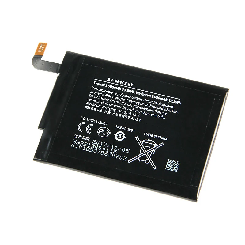 Оригинальный BV-4BW аккумулятор для телефона Nokia Lumia 1520 MARS Phablet RM-937 Bea Lumia1520 BV4BW 3500 мАч |
